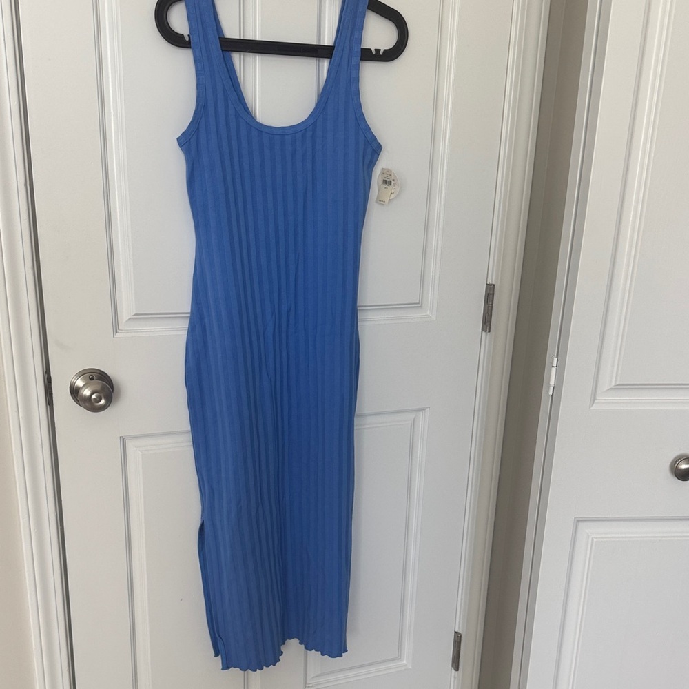 Offline by Aerie Blue Ribbed Dress NWT